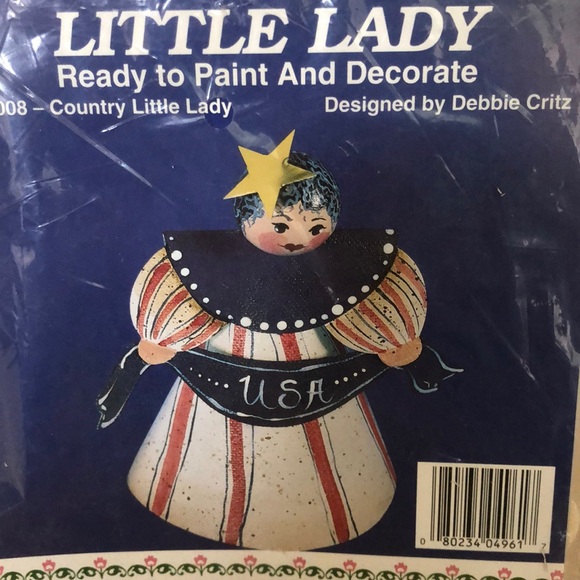 NWT Country Little Lady ready to paint and decorate arts and crafts doll - Picture 4 of 16